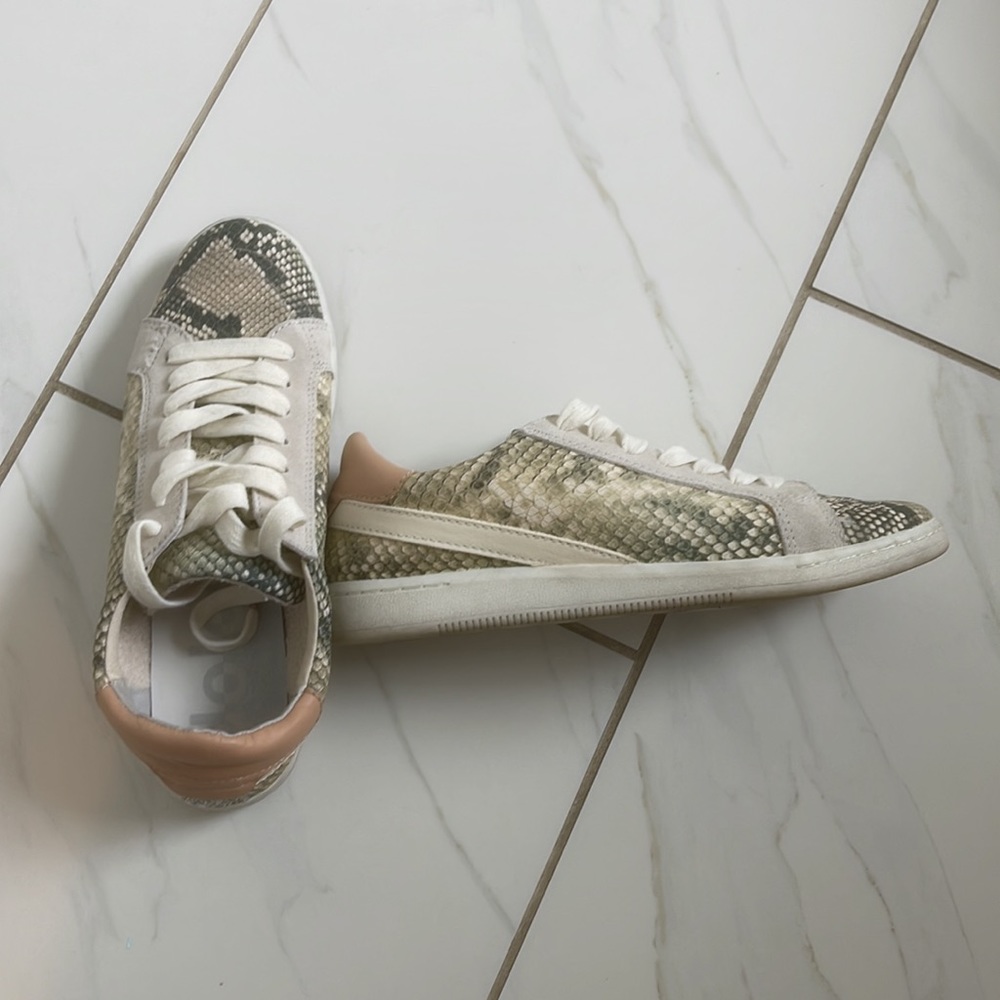 Dolce vita women’s contrast snakeskin sneakers
